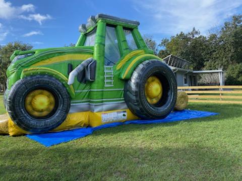 Tractor Bounce House and Slide