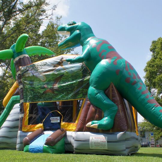 Jurassic Dinosaur Bounce House and Slide Combo - Merry Minstrel