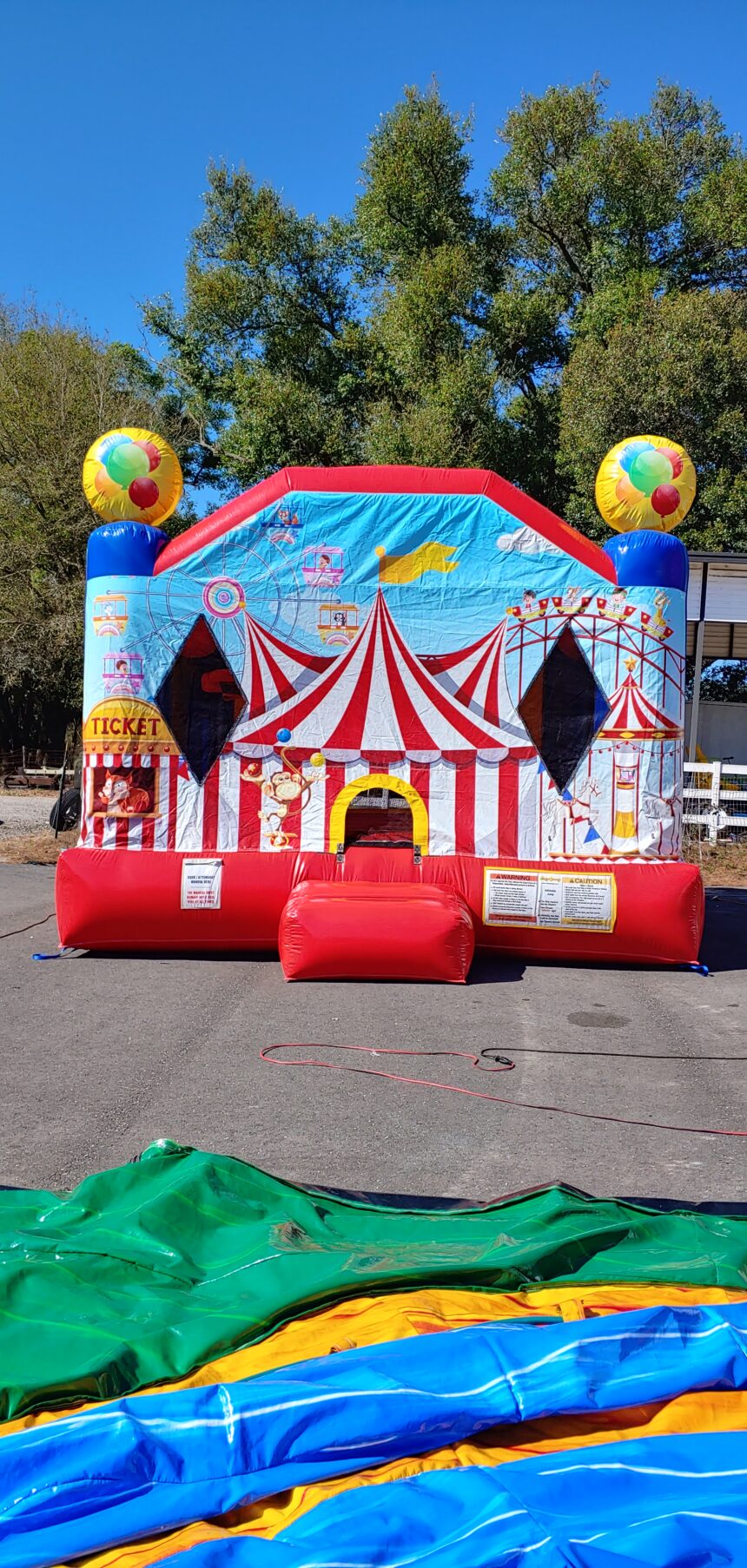 Circus Tent Bounce House - Inflatable - Party Rental - Outdoor Event