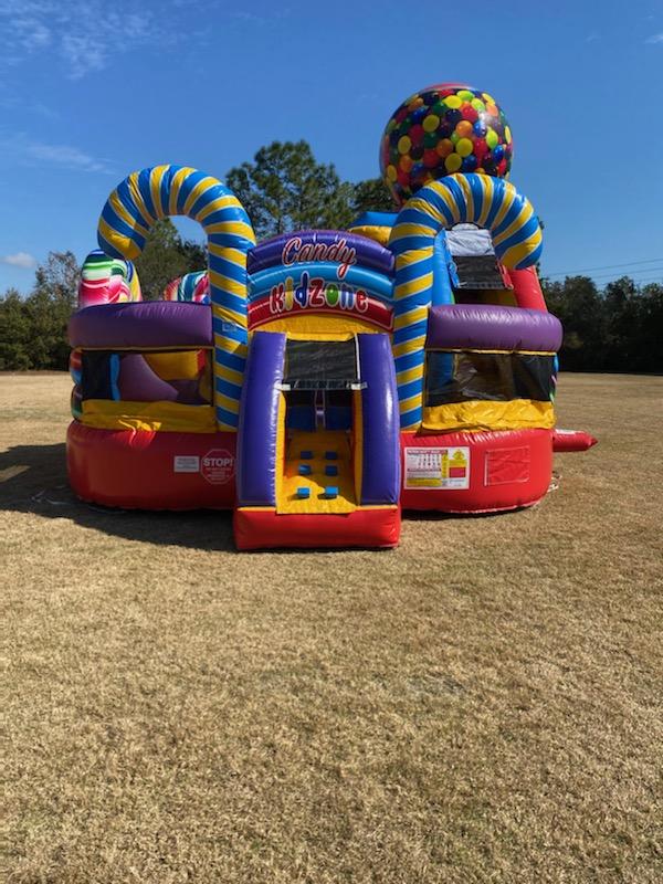 Candy Kidzone Bounce House and Slide