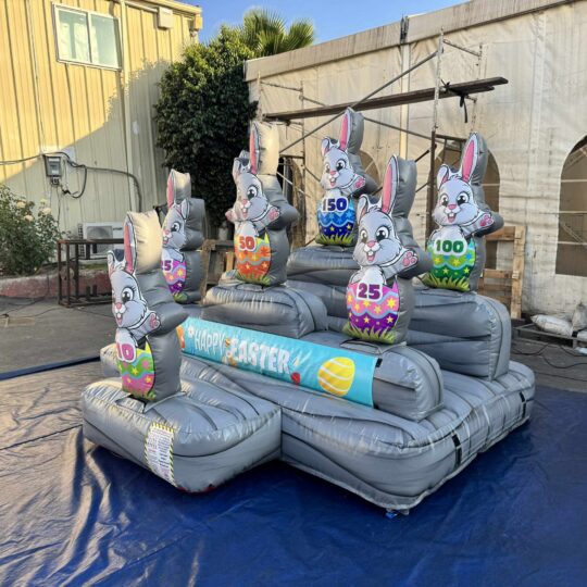 Inflatable Easter bunny target game