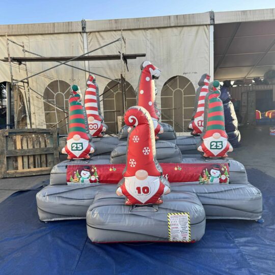 Inflatable Christmas gnome target game